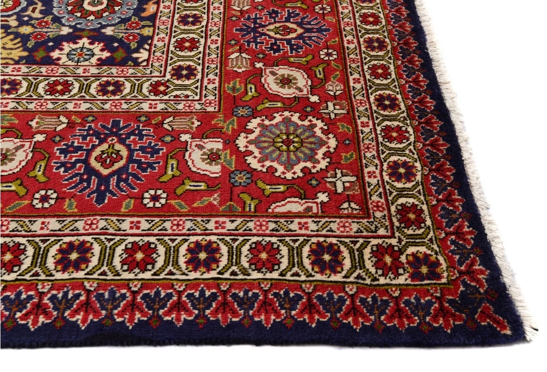 Vintage Purple-navy Traditional 10X13 Tabriz Persian Rug - 14