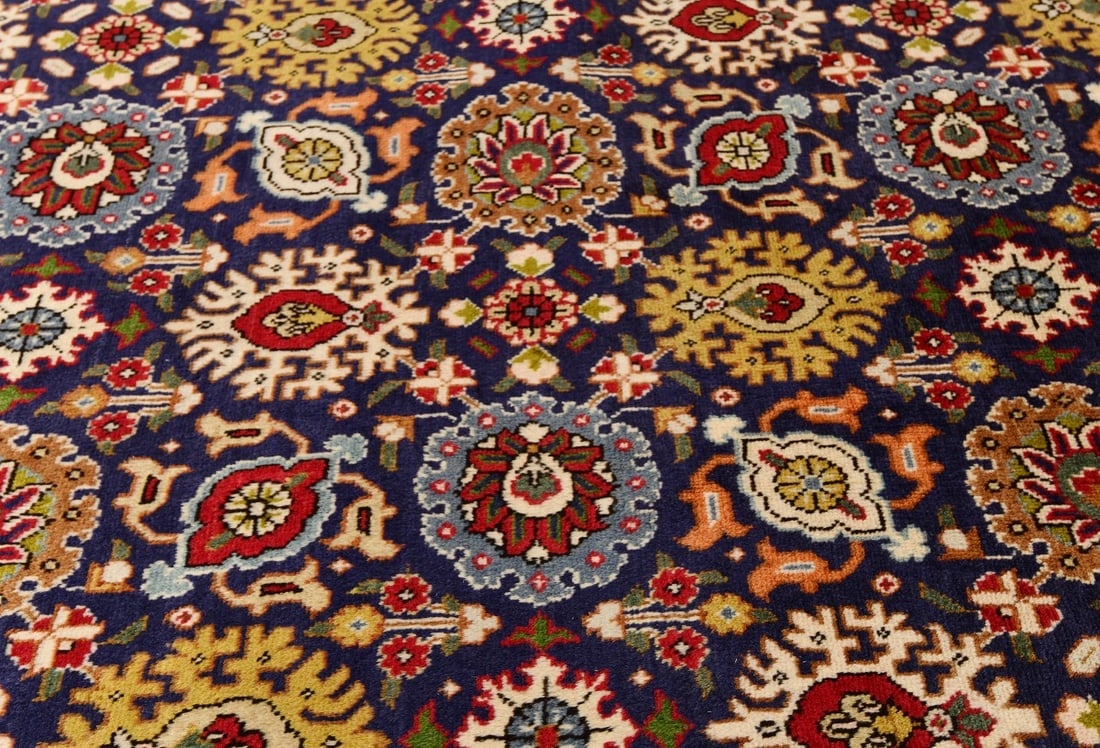 Vintage Purple-navy Traditional 10X13 Tabriz Persian Rug - 15