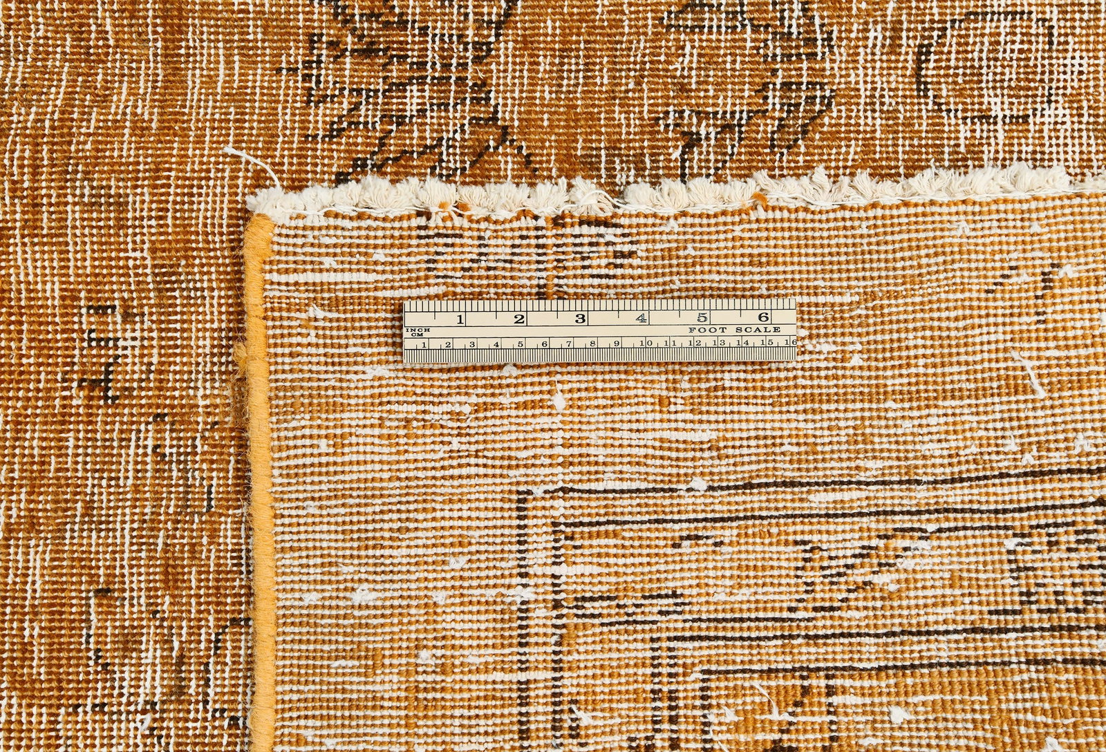 Antique Overdyed Traditional 5'4X'8'5 Distressed Vintage Oriental Rug - 12