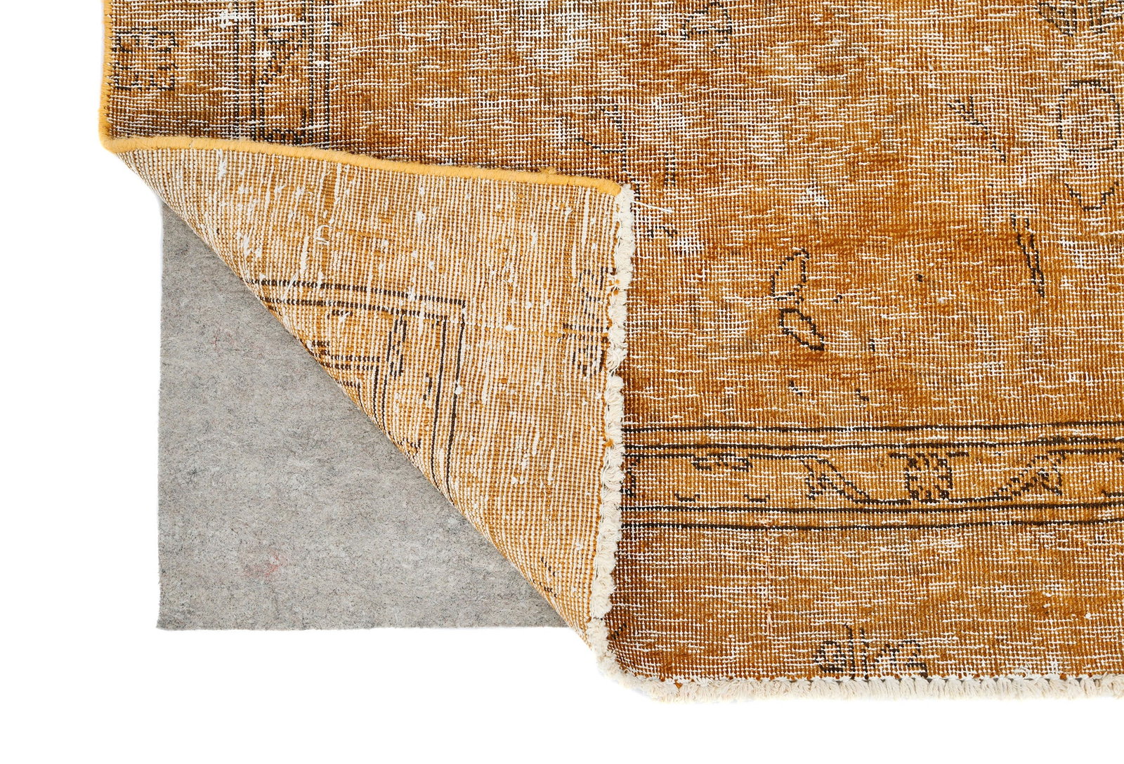Antique Overdyed Traditional 5'4X'8'5 Distressed Vintage Oriental Rug - 13