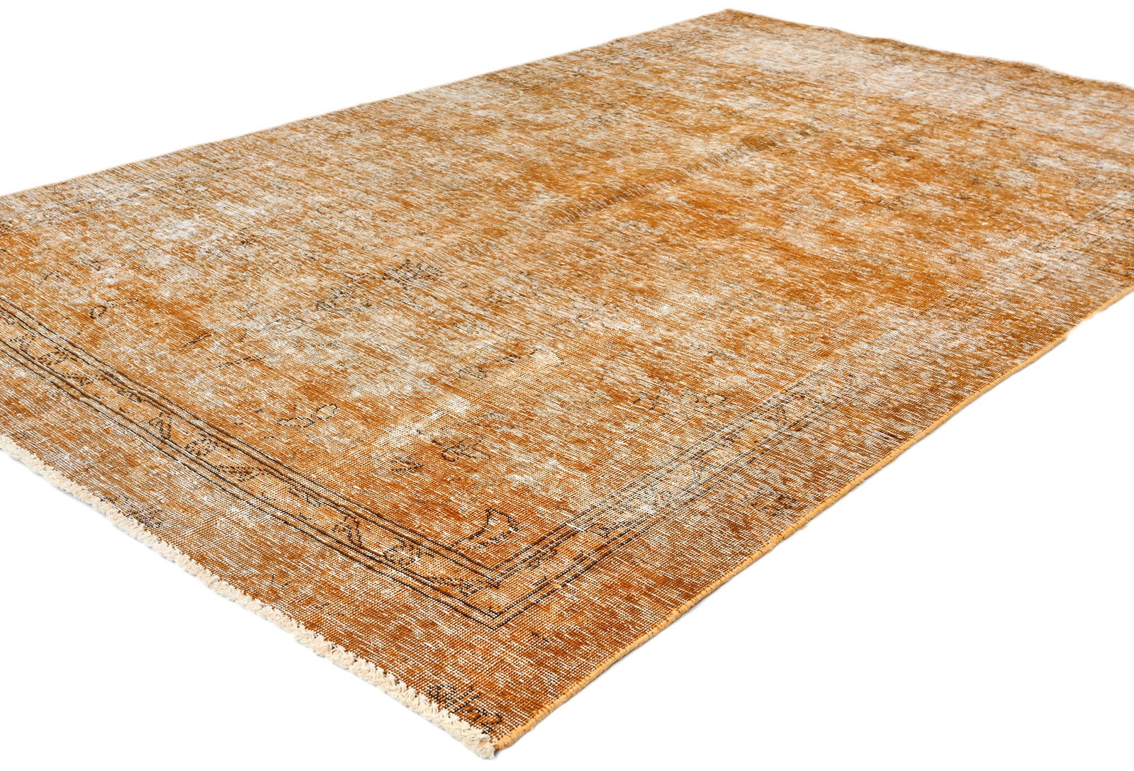 Antique Overdyed Traditional 5'4X'8'5 Distressed Vintage Oriental Rug - 4