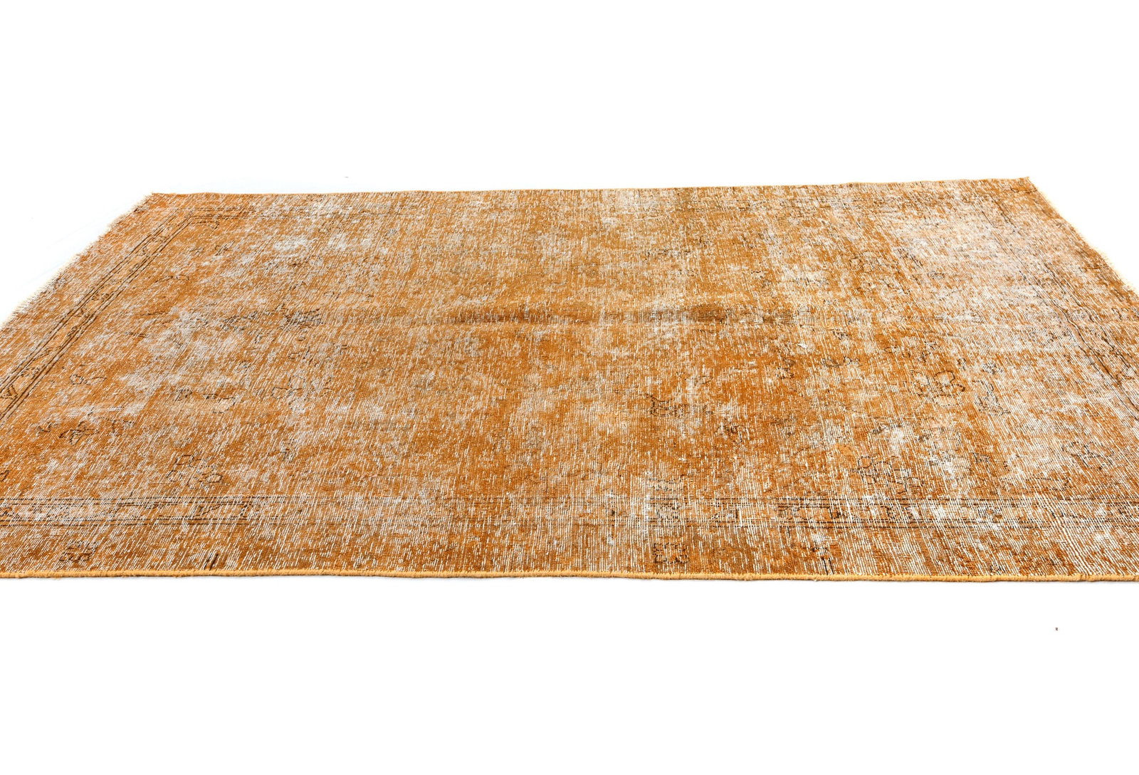Antique Overdyed Traditional 5'4X'8'5 Distressed Vintage Oriental Rug - 5