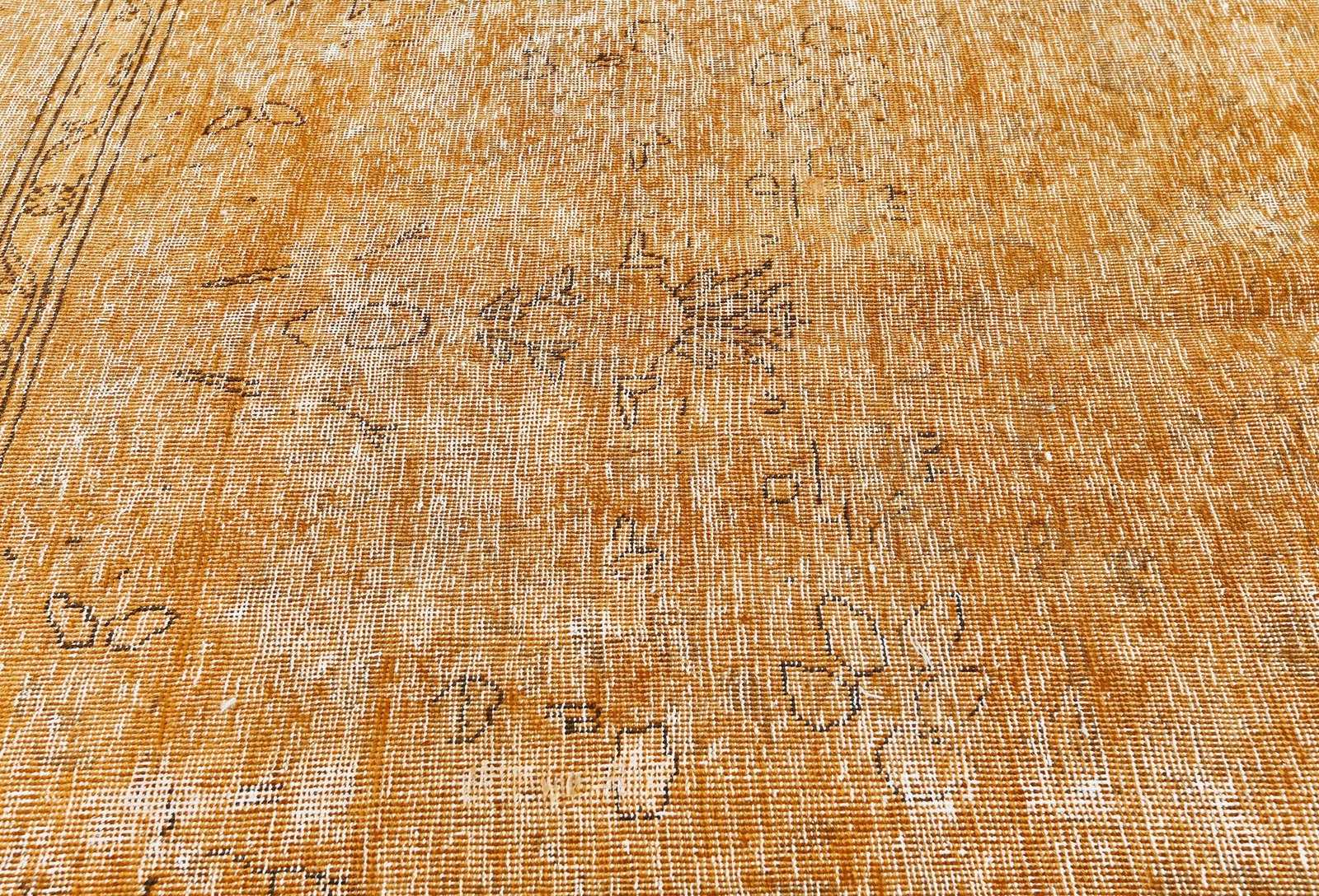 Antique Overdyed Traditional 5'4X'8'5 Distressed Vintage Oriental Rug - 7