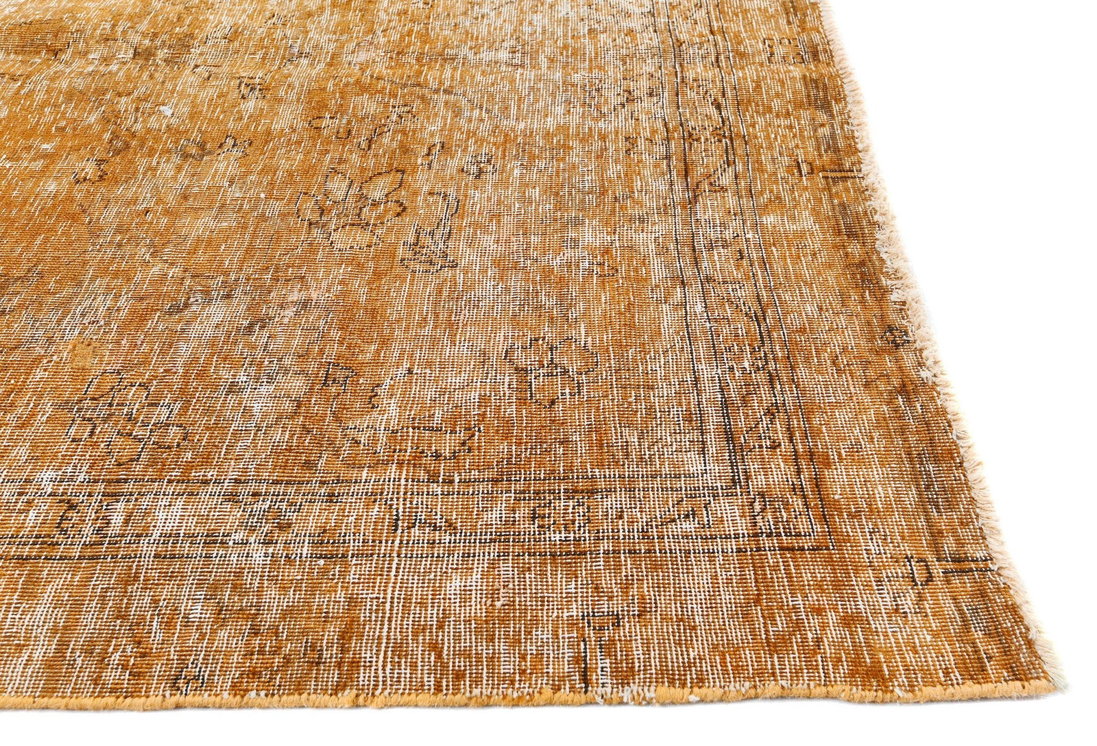 Antique Overdyed Traditional 5'4X'8'5 Distressed Vintage Oriental Rug - 9