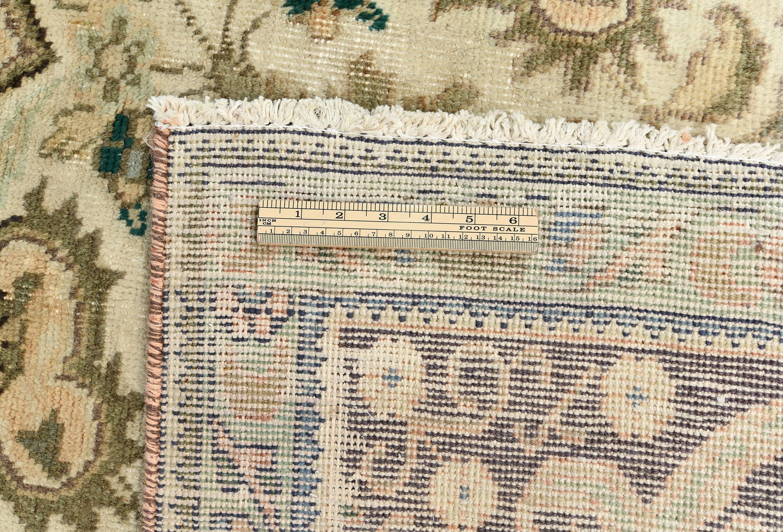 Semi Antique Muted Floral 9'9X12'5 Distressed Vintage Oriental Rug - 12