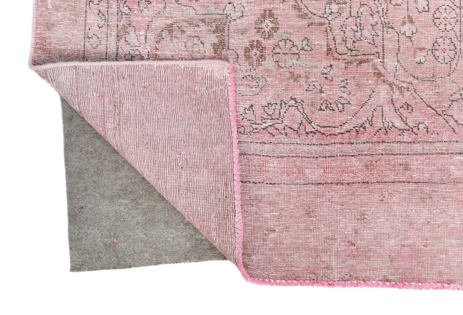 Antique Overdyed Traditional 5'7X'9'2 Distressed Vintage Oriental Rug - 13
