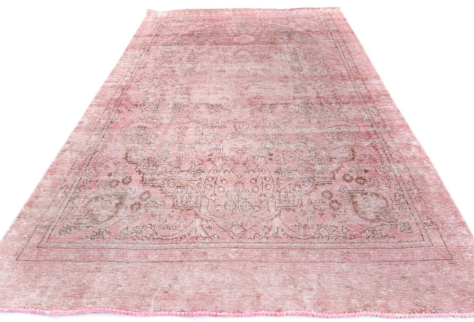 Antique Overdyed Traditional 5'7X'9'2 Distressed Vintage Oriental Rug - 3