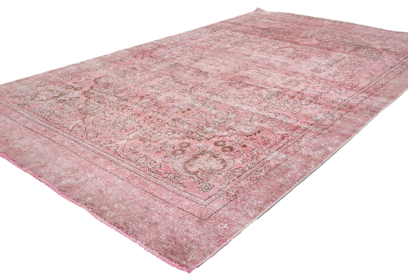 Antique Overdyed Traditional 5'7X'9'2 Distressed Vintage Oriental Rug - 4