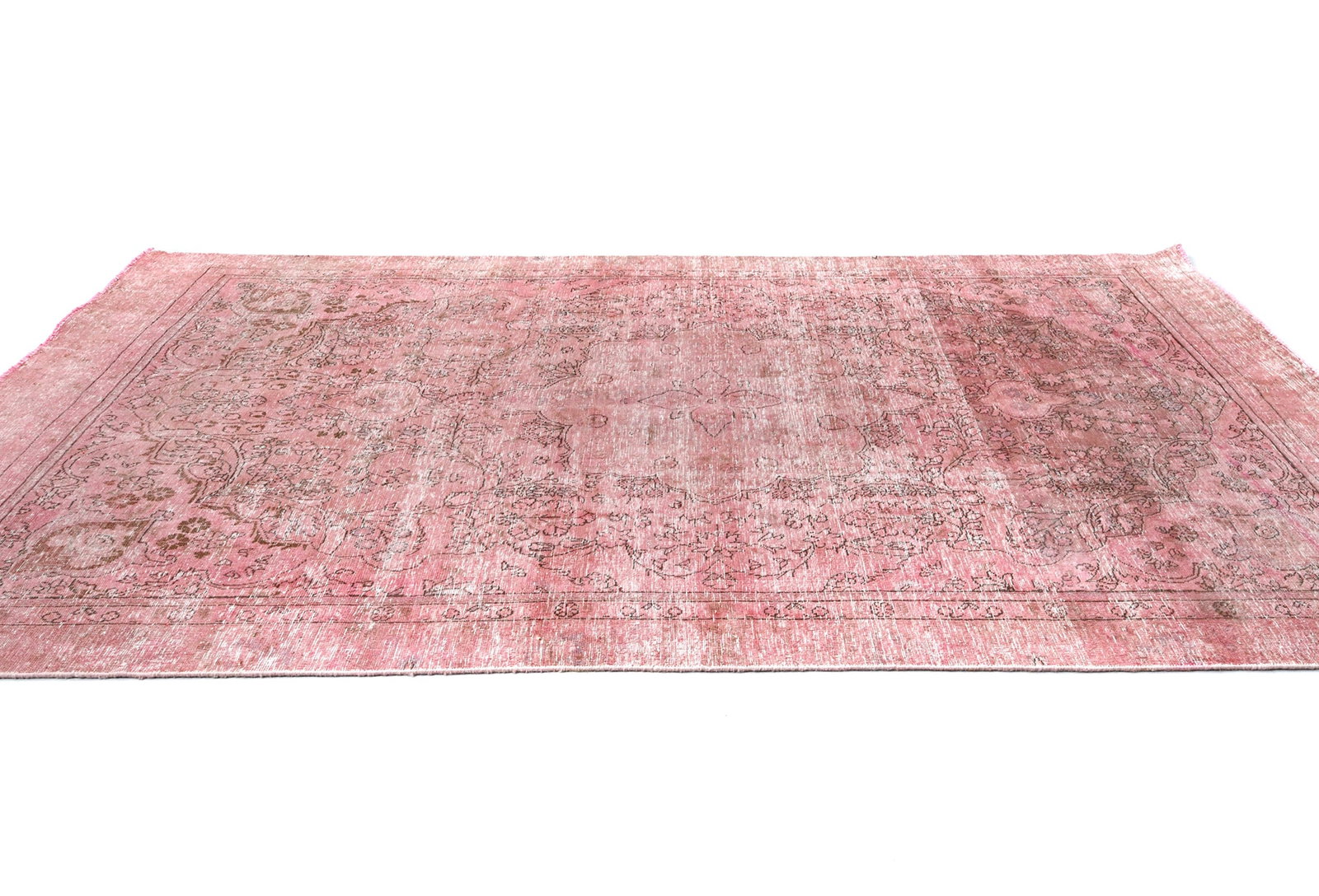 Antique Overdyed Traditional 5'7X'9'2 Distressed Vintage Oriental Rug - 5