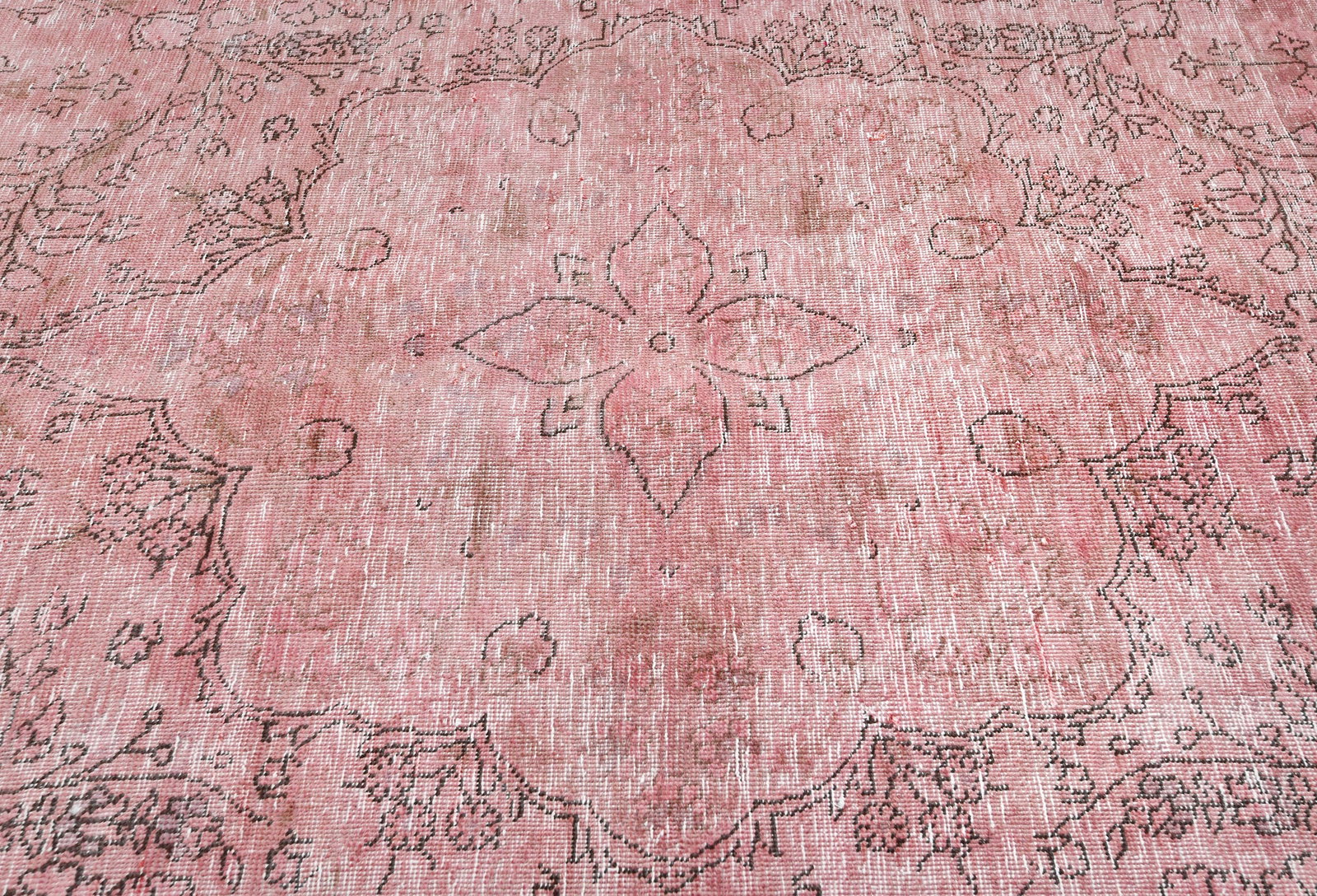Antique Overdyed Traditional 5'7X'9'2 Distressed Vintage Oriental Rug - 6