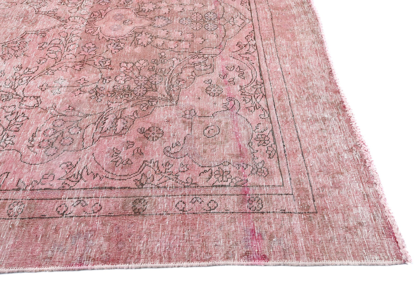 Antique Overdyed Traditional 5'7X'9'2 Distressed Vintage Oriental Rug - 9