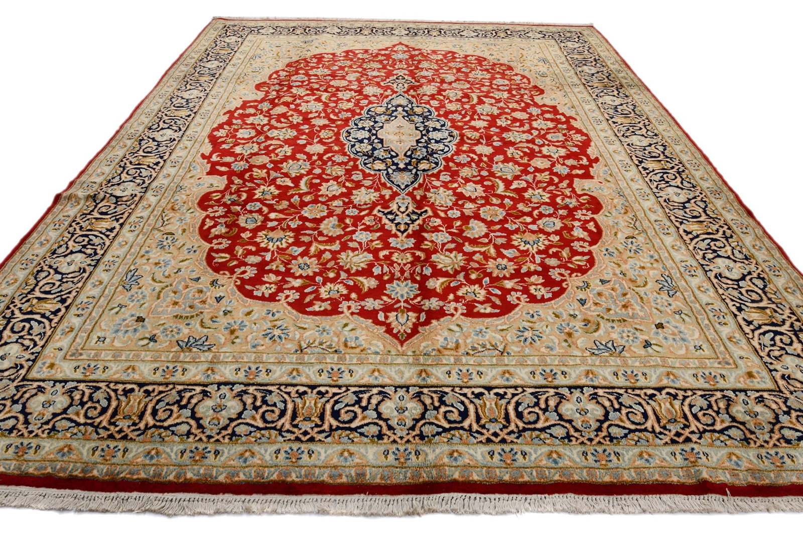 Vintage Traditional Floral 9X12 Kerman Persian Rug - 16