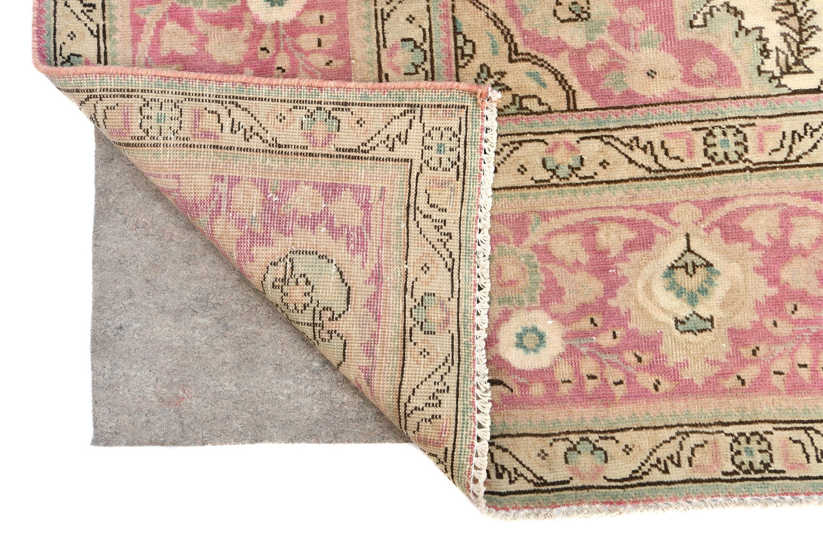 Semi Antique Muted Floral 10X13 Distressed Vintage Oriental Rug - 13