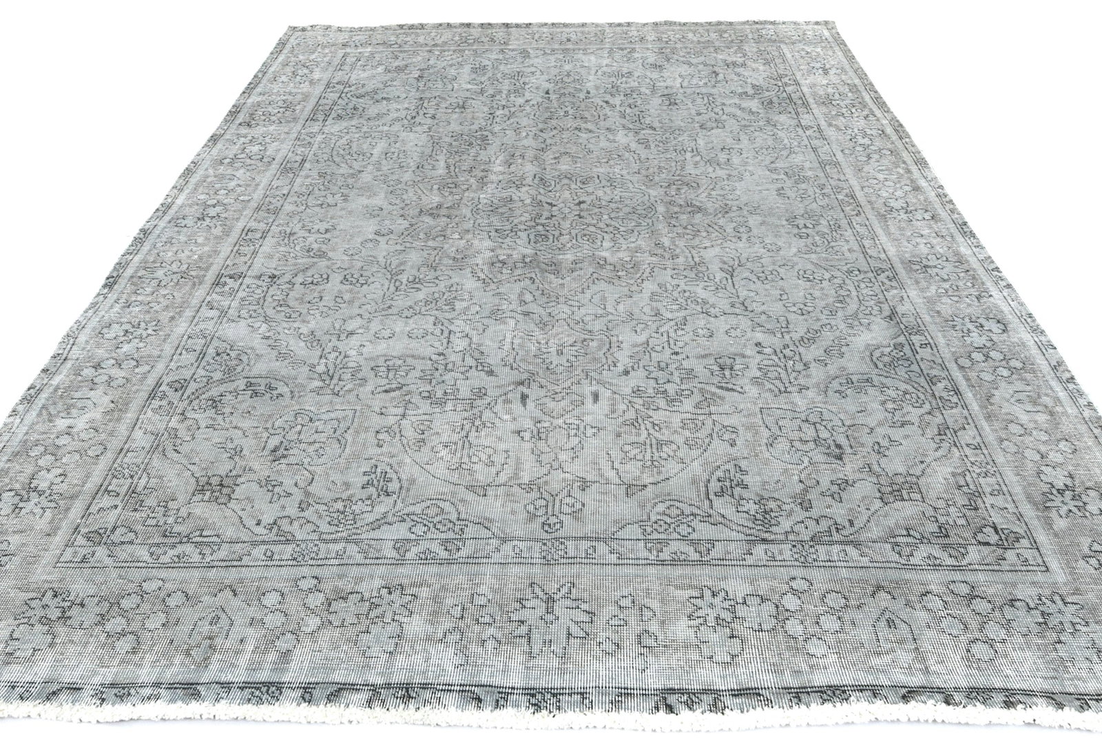 Antique Overdyed Traditional 6'7X'9 Distressed Vintage Oriental Rug - 3