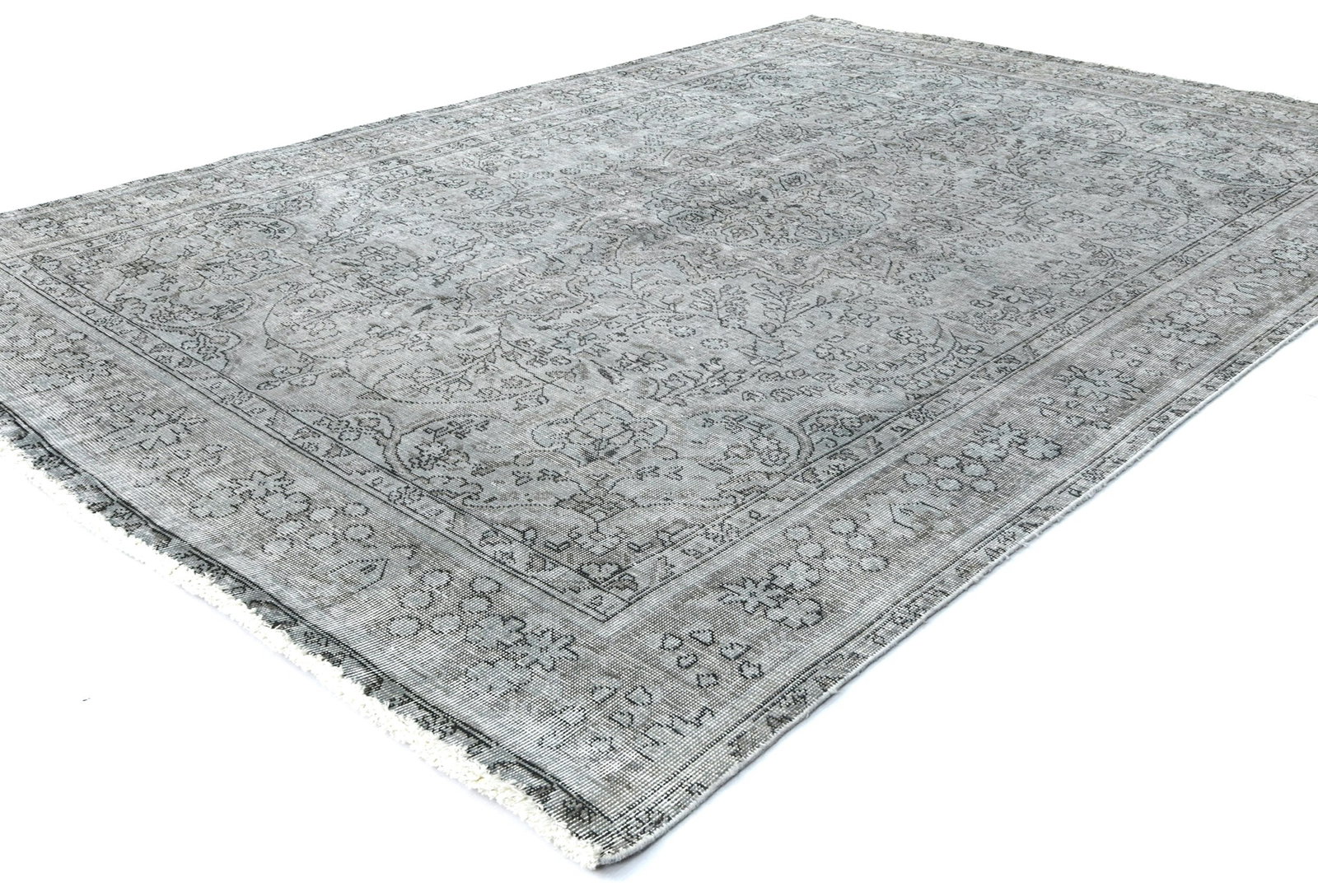 Antique Overdyed Traditional 6'7X'9 Distressed Vintage Oriental Rug - 4