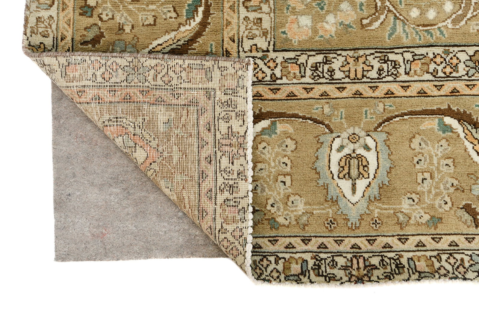 Semi Antique Muted Floral 10X12 Distressed Vintage Oriental Rug - 13