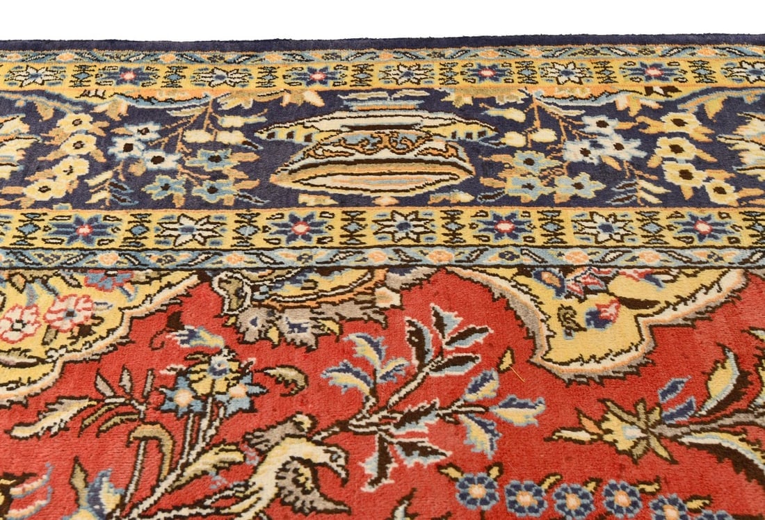 Vintage Classic Pictorial 10X14 Shahreza Persian Rug - 13