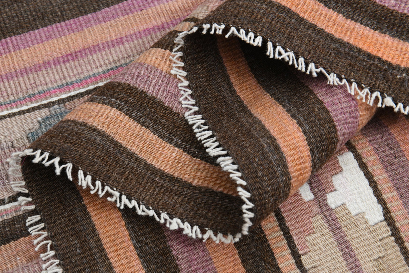 5'2x13'1 ft, COLORFUL STRIPED DeCOR: Title: 5'2x13'1 ft, COLORFUL STRIPED DeCOR Description: This Turkish one-of-a-kind Vintage Flatweave Kilim Rug is hand-knotted and handwoven by the most skilled artisans who use pure wool, in vibrant,