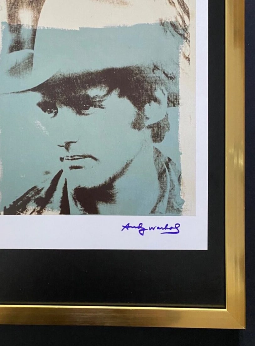 Andy Warhol Vintage Signed Print Dennis Hopper Portrait Framed Ready to Display - 3