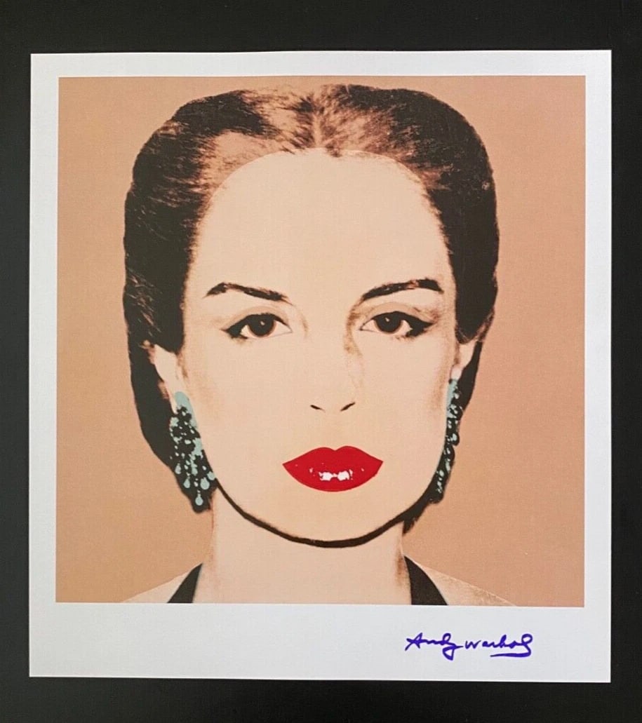Carolina Herrera by Andy Warhol 1984 Vintage Print Signed Framed Ready to Hang - 2