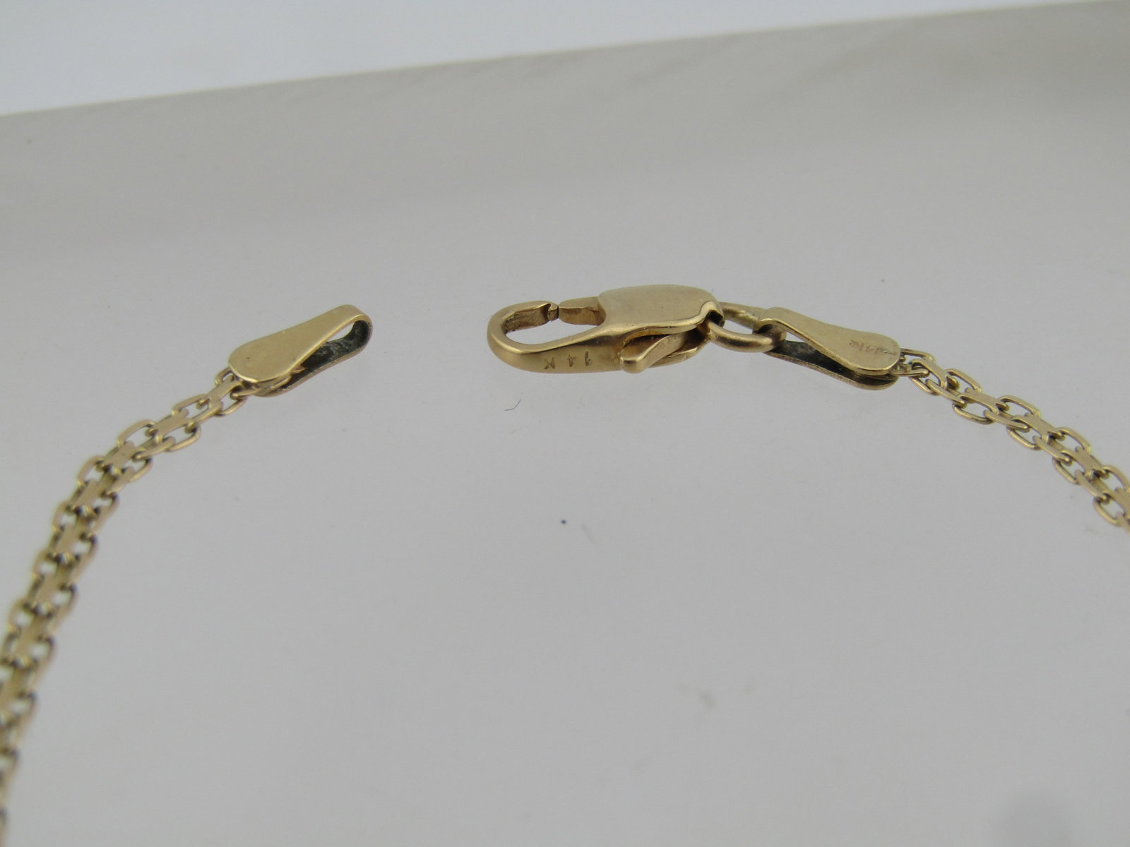 Vintage 14kt Diamond Accent Bracelet, 6", 1980's - 3