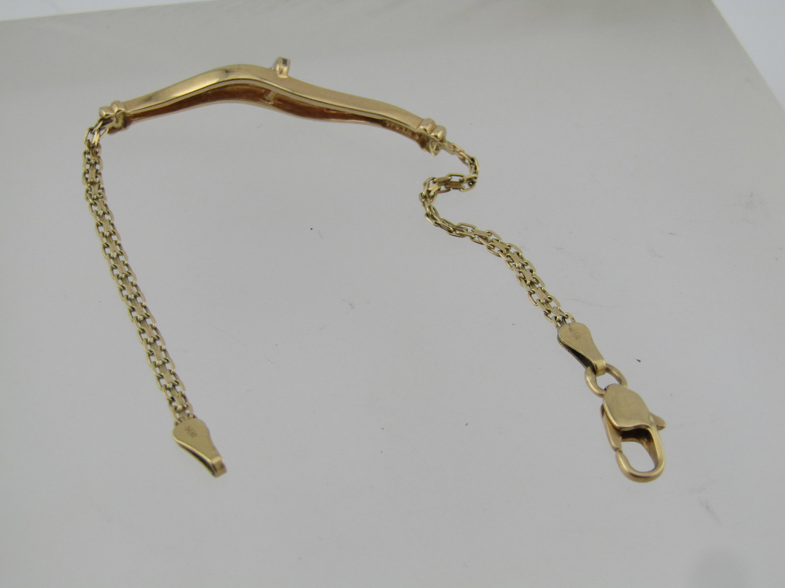 Vintage 14kt Diamond Accent Bracelet, 6", 1980's - 5