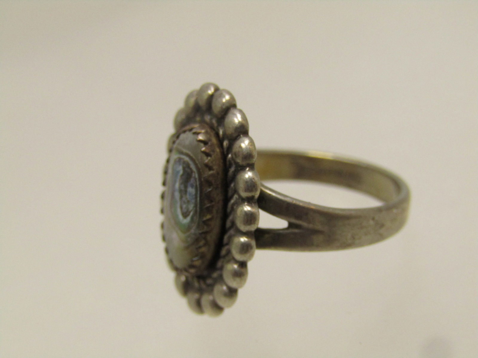 Vintage Sterling Southwestern Abalone Ring, Sz. 6, Bell Trading, 1960's-1970's - 5