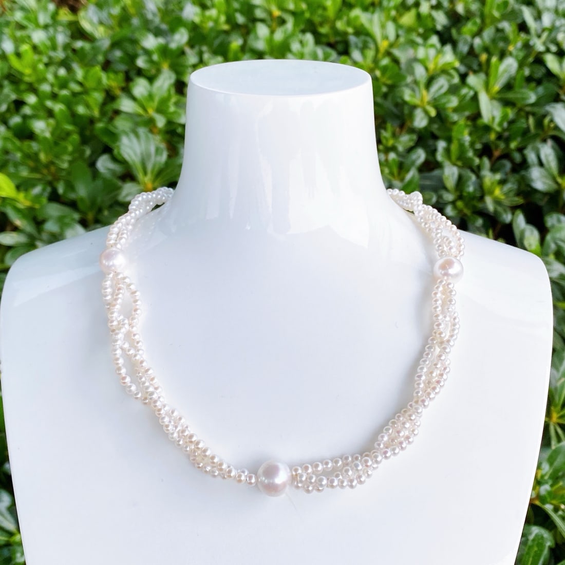 18K Gold Natural Pearl Necklace - 2