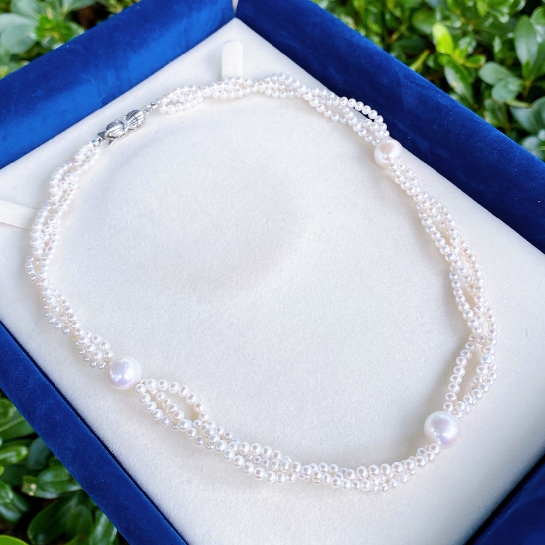 18K Gold Natural Pearl Necklace - 4
