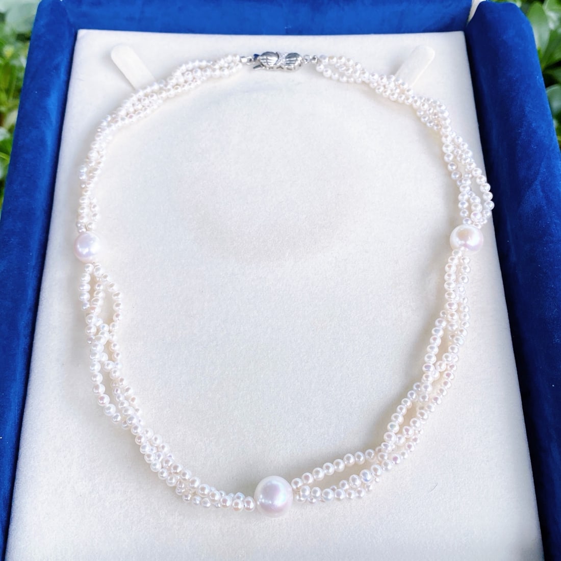 18K Gold Natural Pearl Necklace - 5