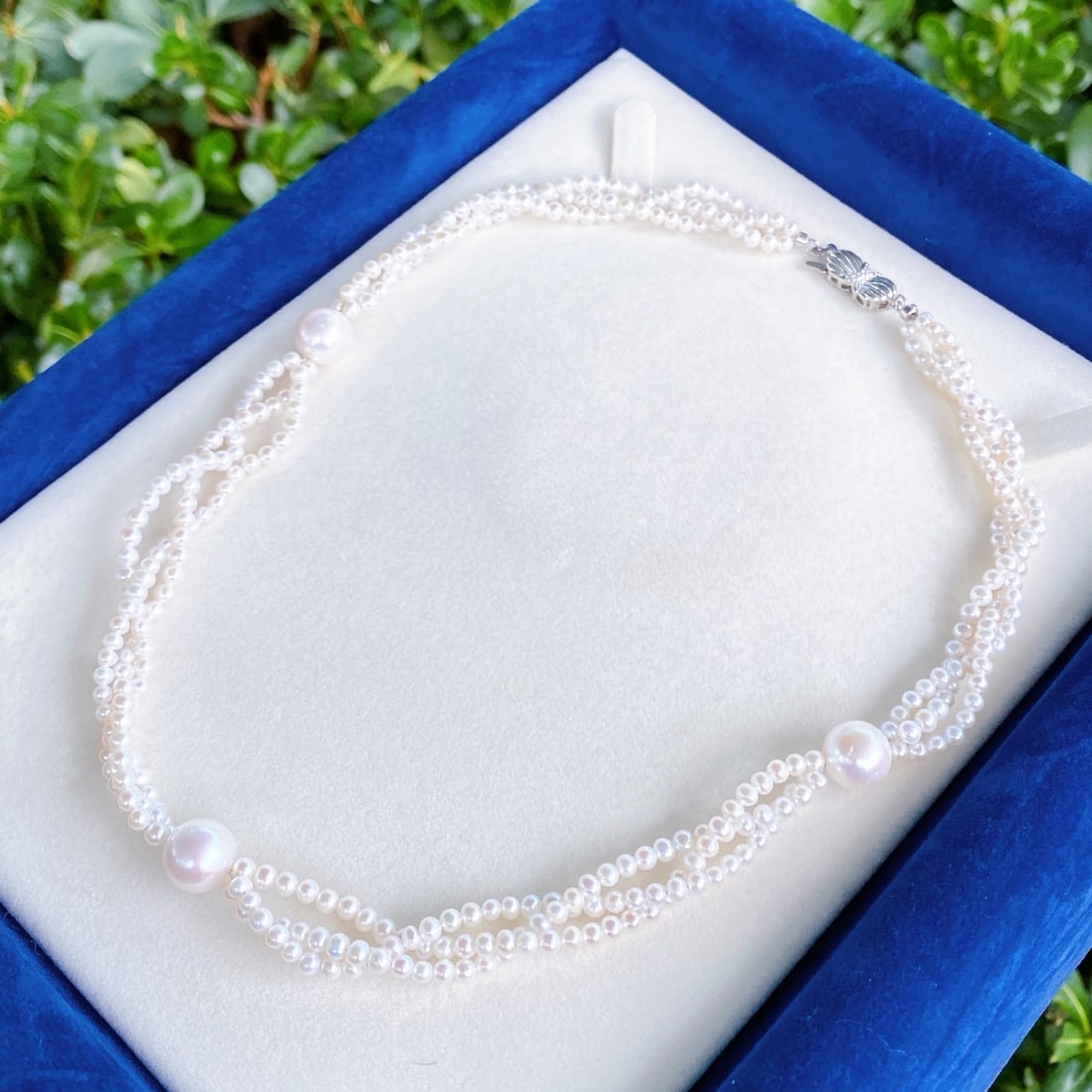 18K Gold Natural Pearl Necklace - 6