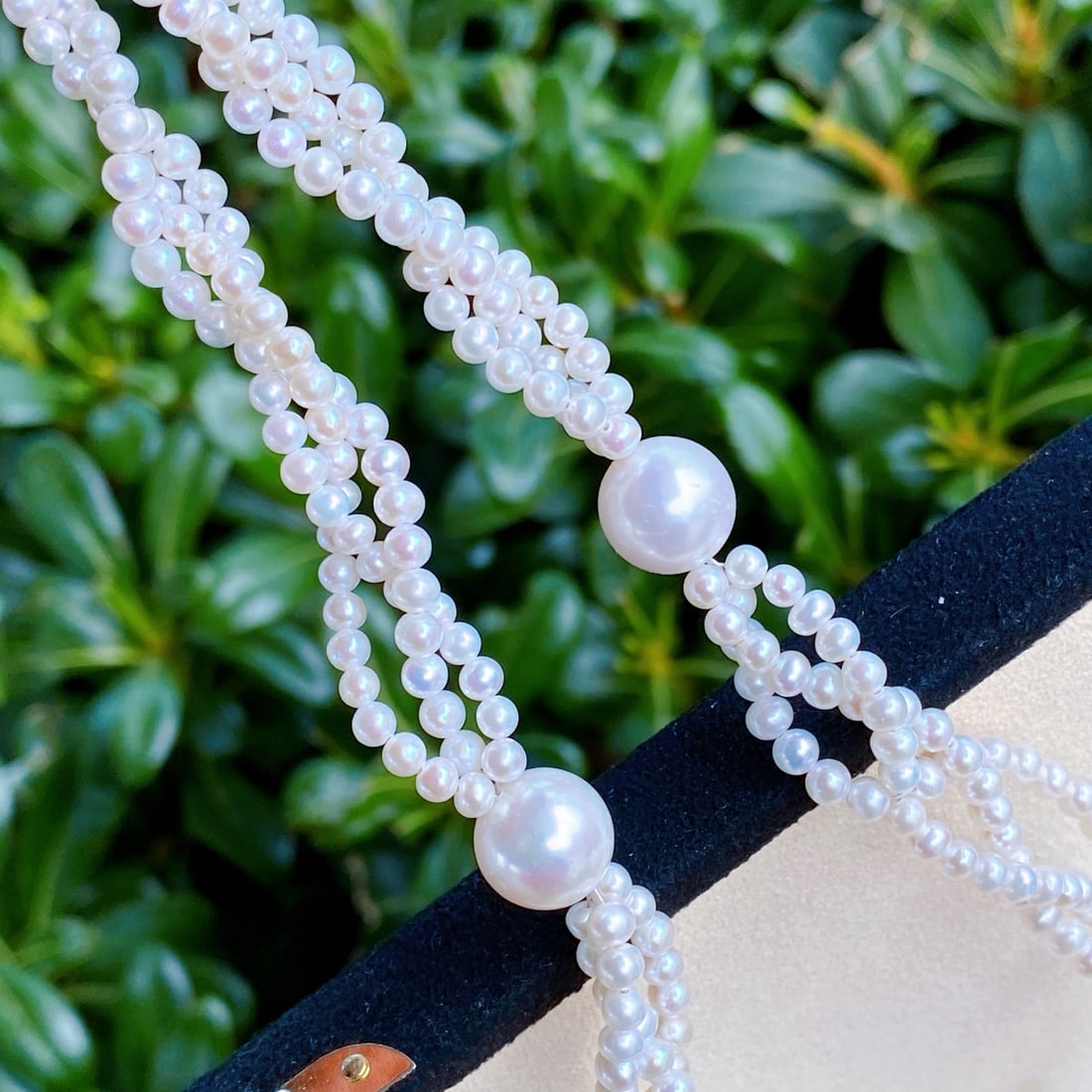 18K Gold Natural Pearl Necklace - 7