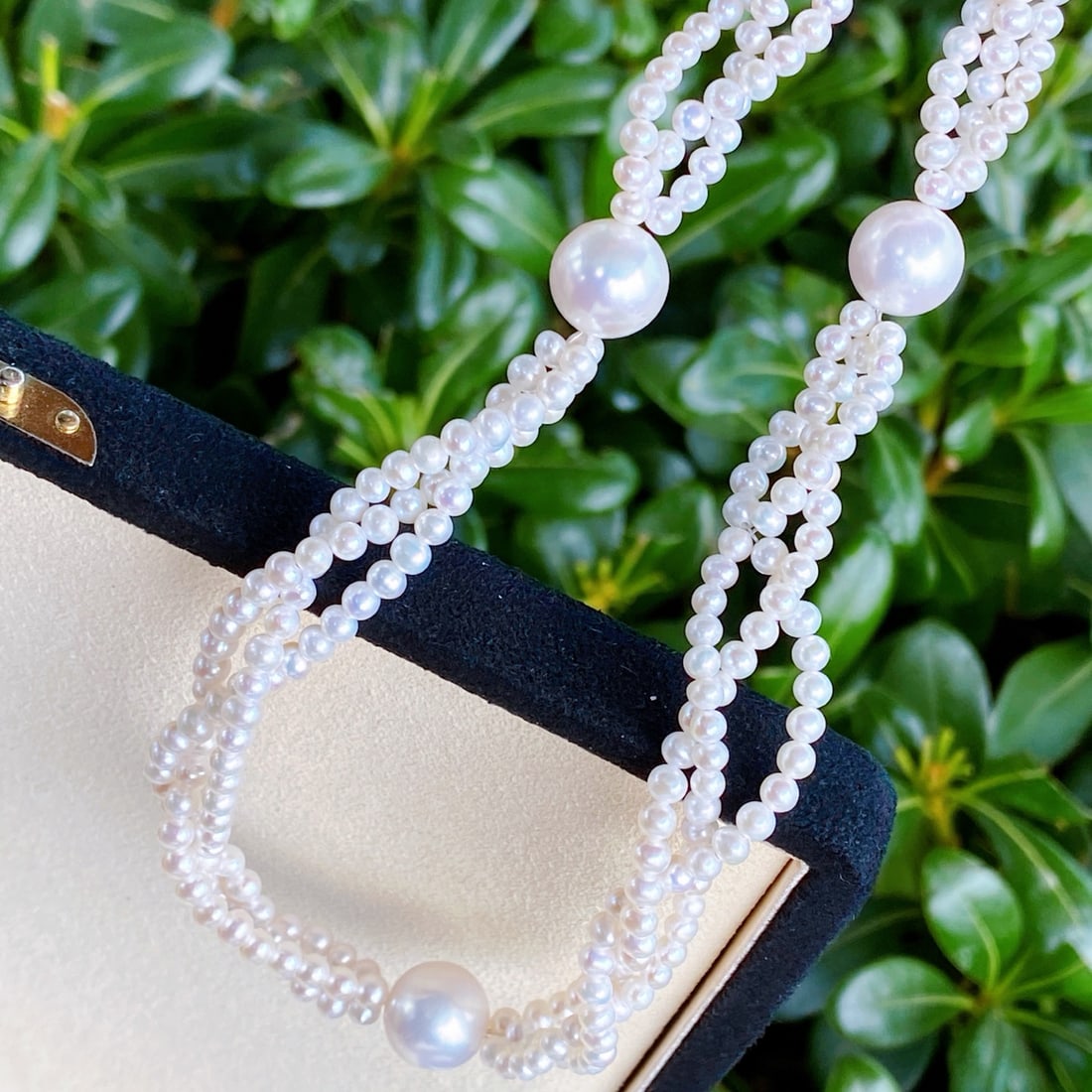 18K Gold Natural Pearl Necklace - 9