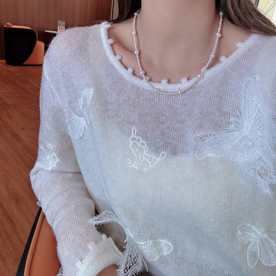 S925 Silver Natural Pearl Necklace - 5