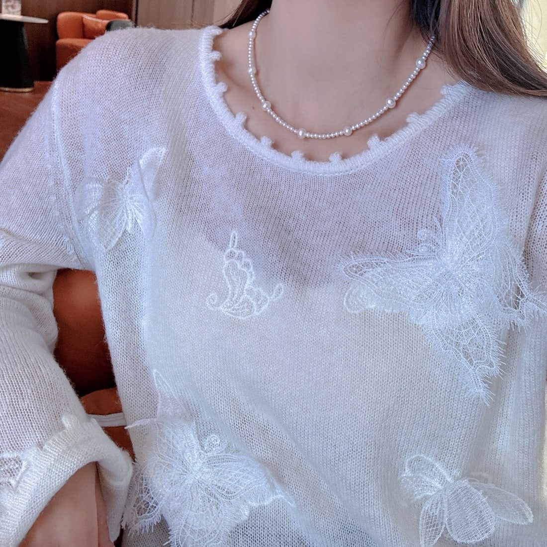 S925 Silver Natural Pearl Necklace - 6