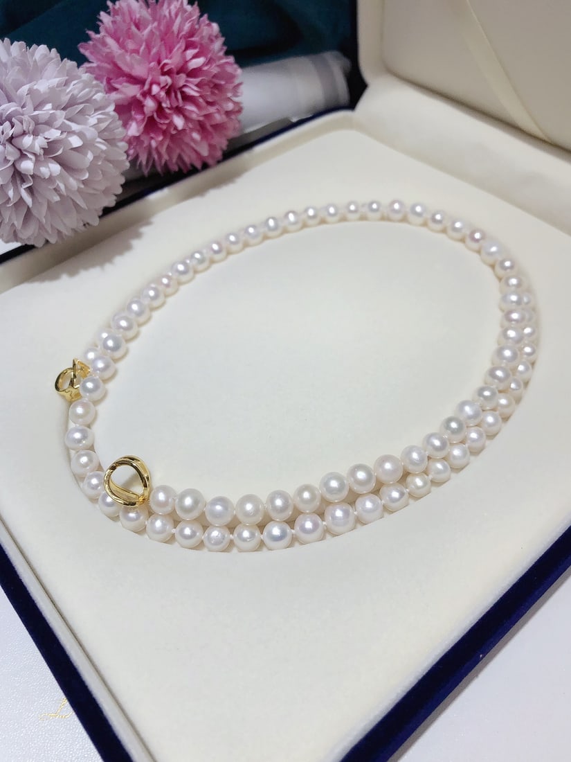 Natural Freshwater Pearl Sweater Necklace - 3