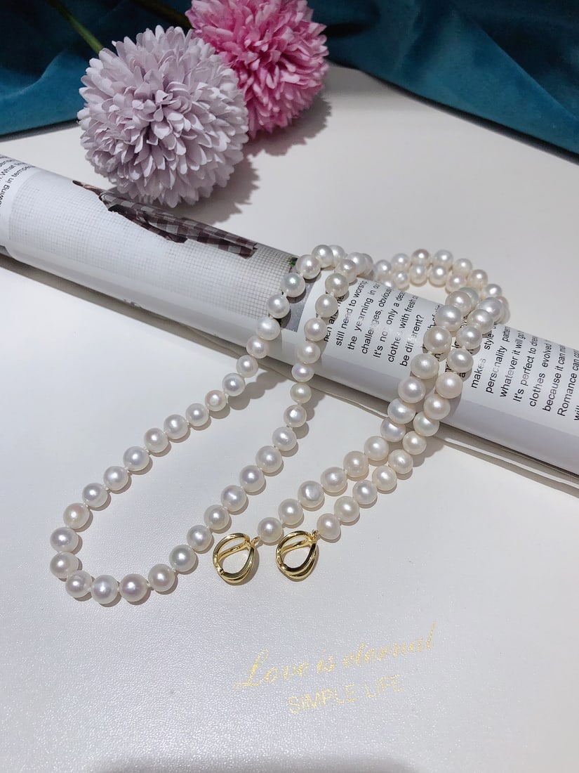 Natural Freshwater Pearl Sweater Necklace - 4
