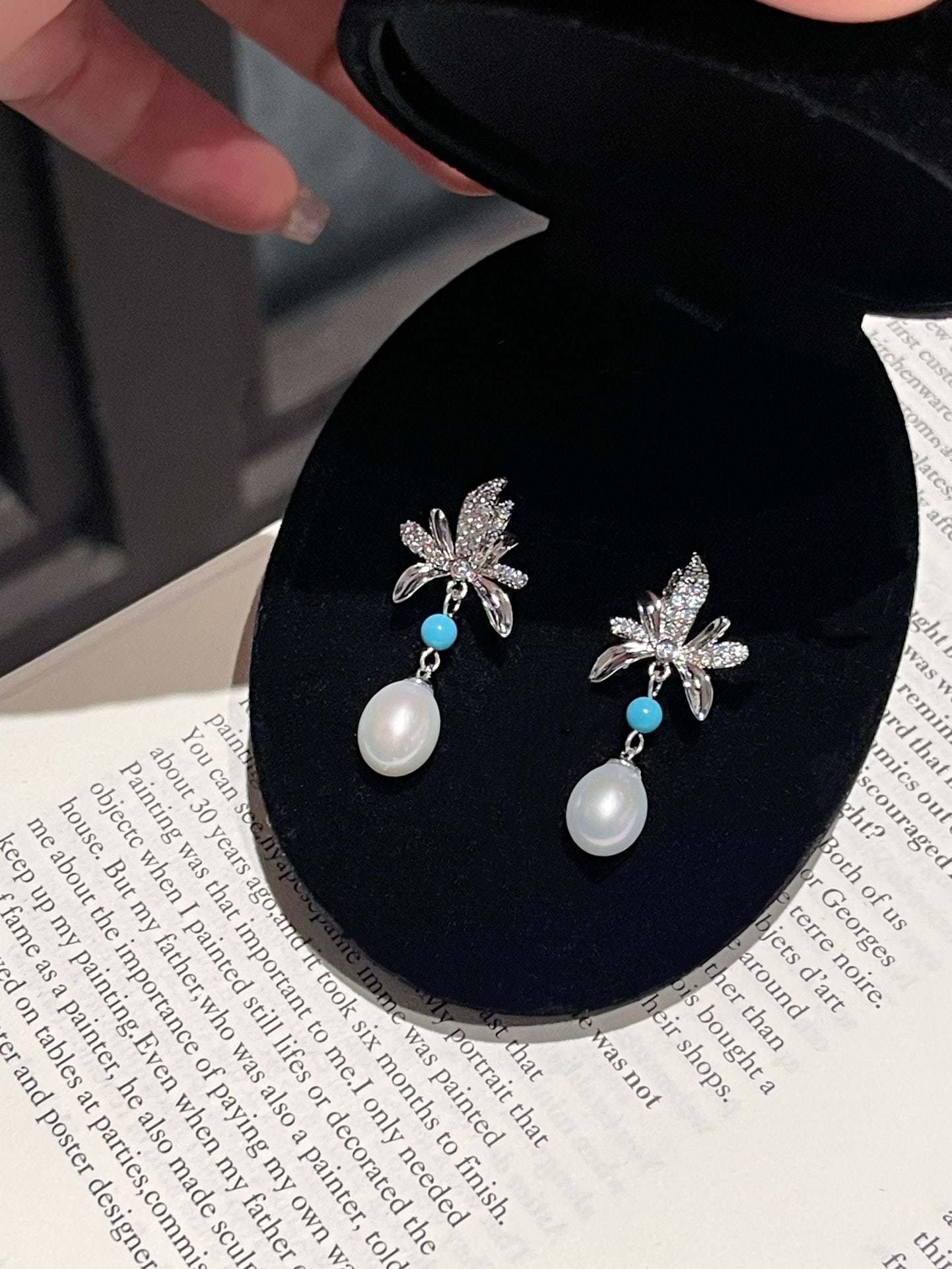 Silver Set Natural Freshwater Pearl Earrings - 2