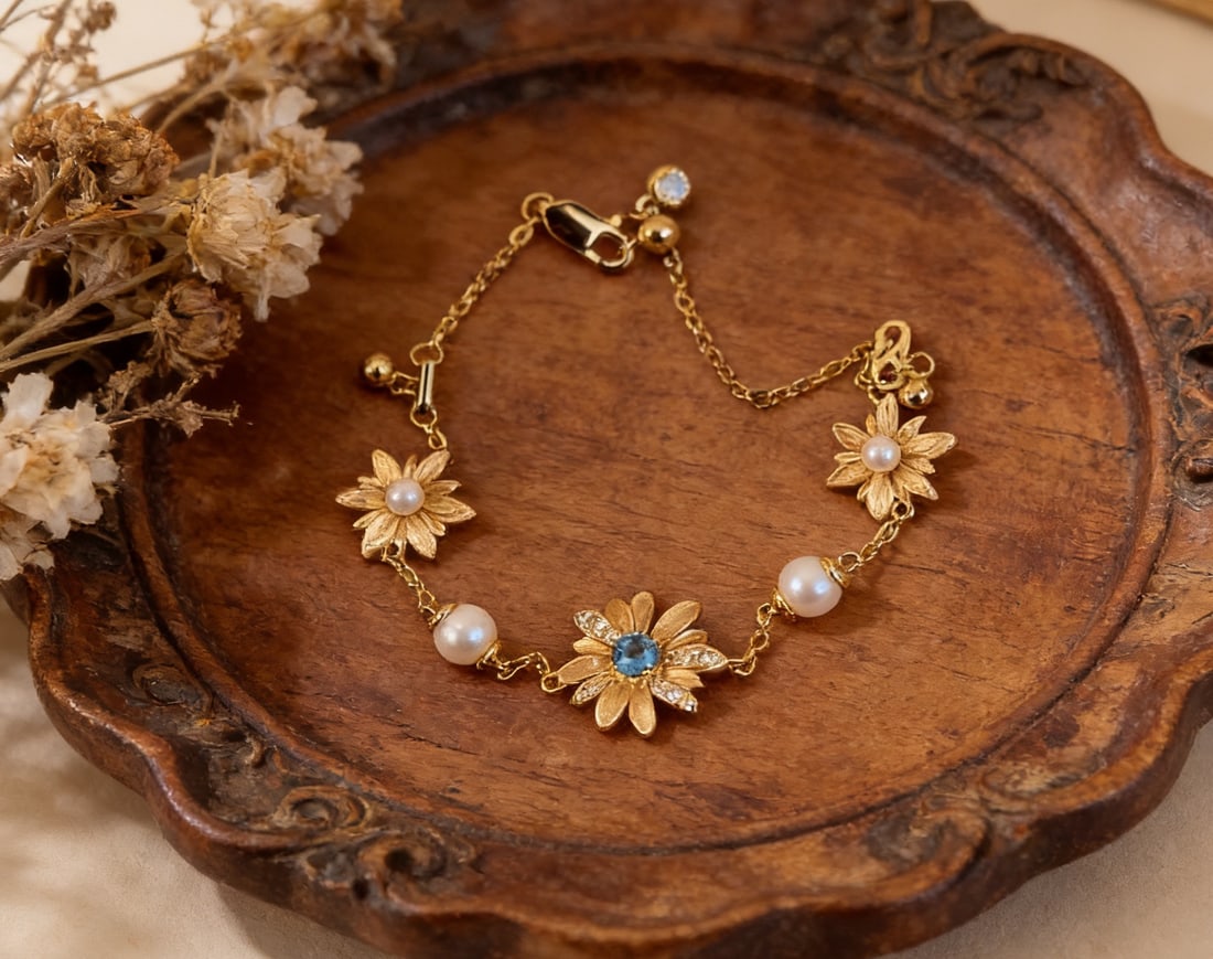 Natural Freshwater Pearl Bracelet - 4