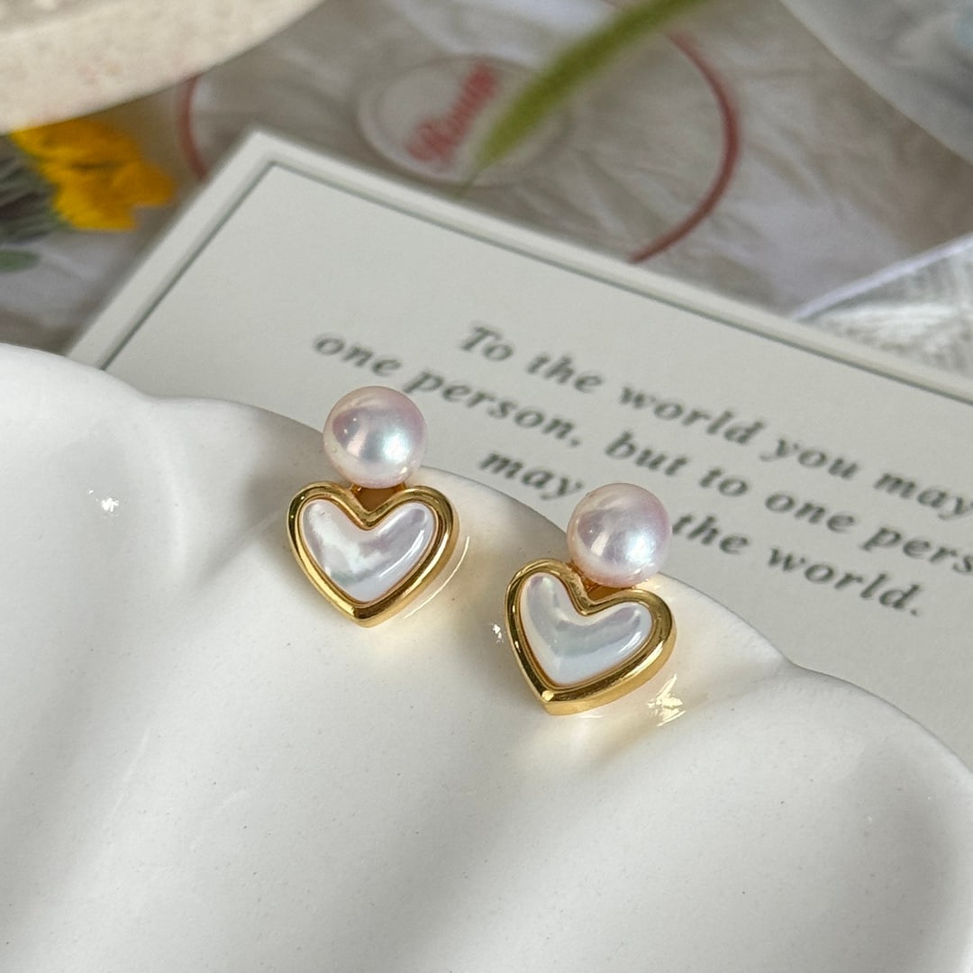 Natural Freshwater Pearl Earrings - 3