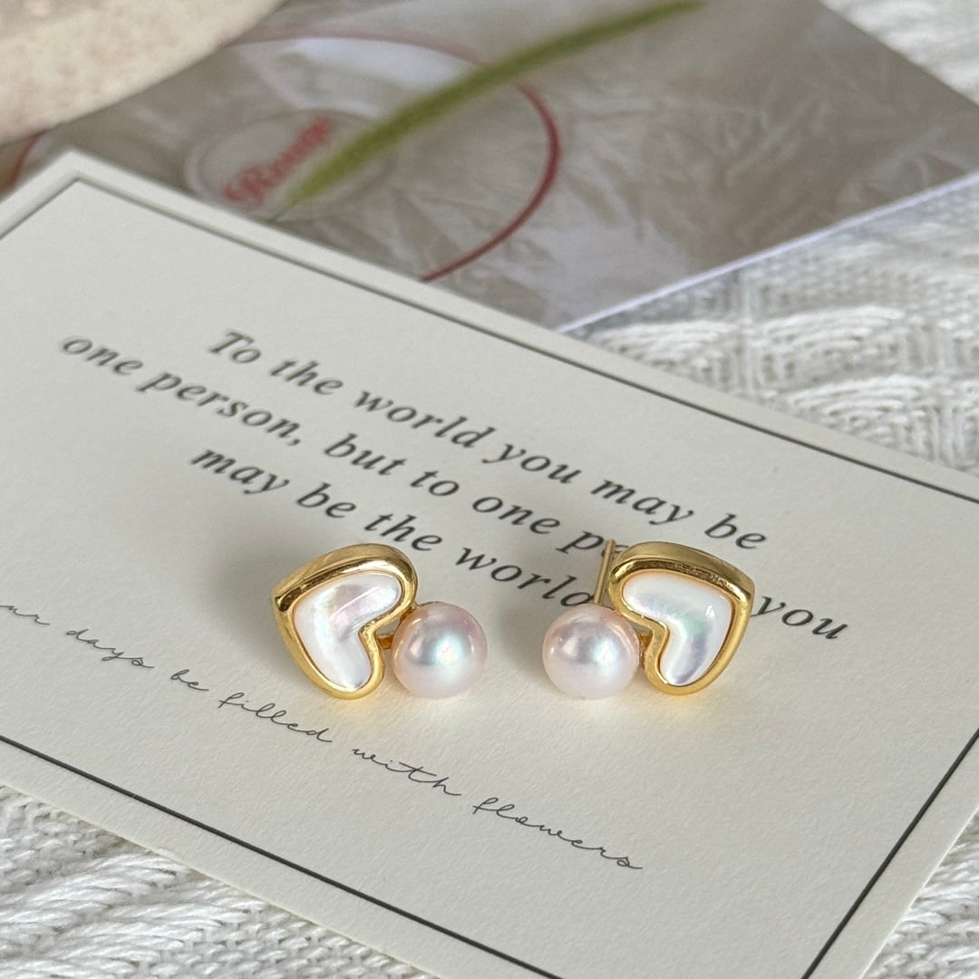 Natural Freshwater Pearl Earrings - 4