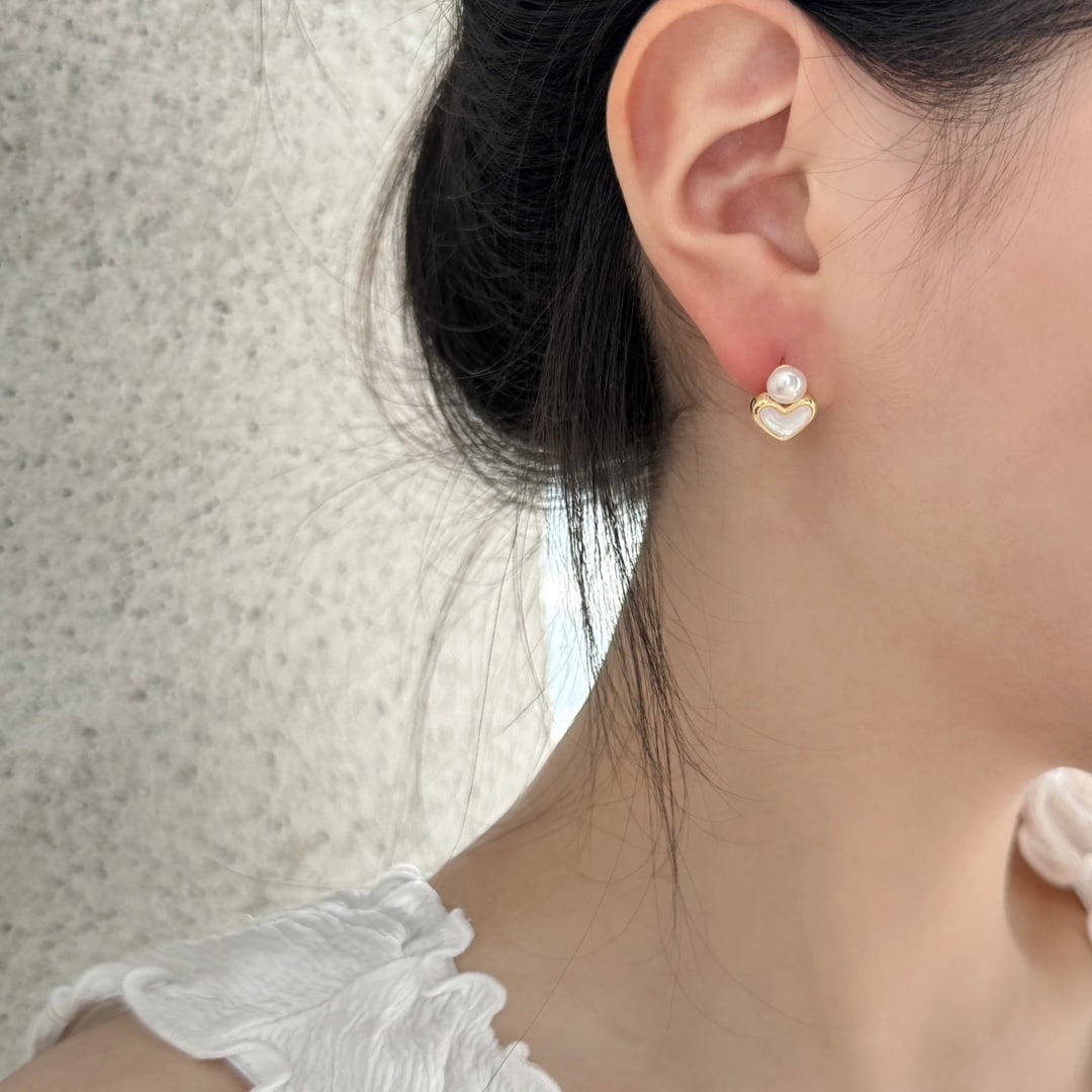 Natural Freshwater Pearl Earrings - 6
