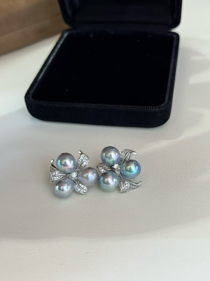 Seawater pearl earrings - 4