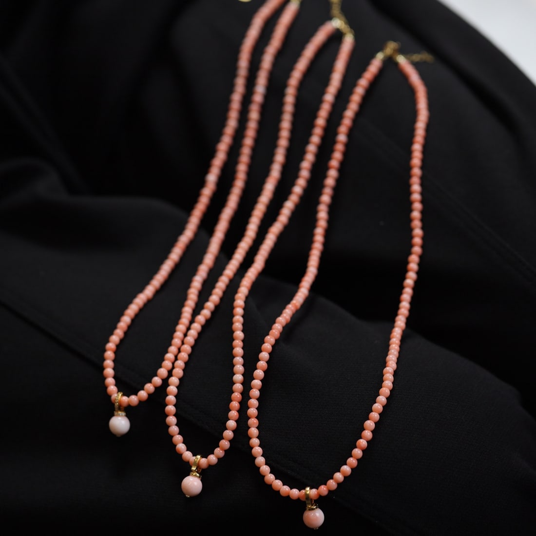 S925 Silver Natural Pink Coral Necklace - 2