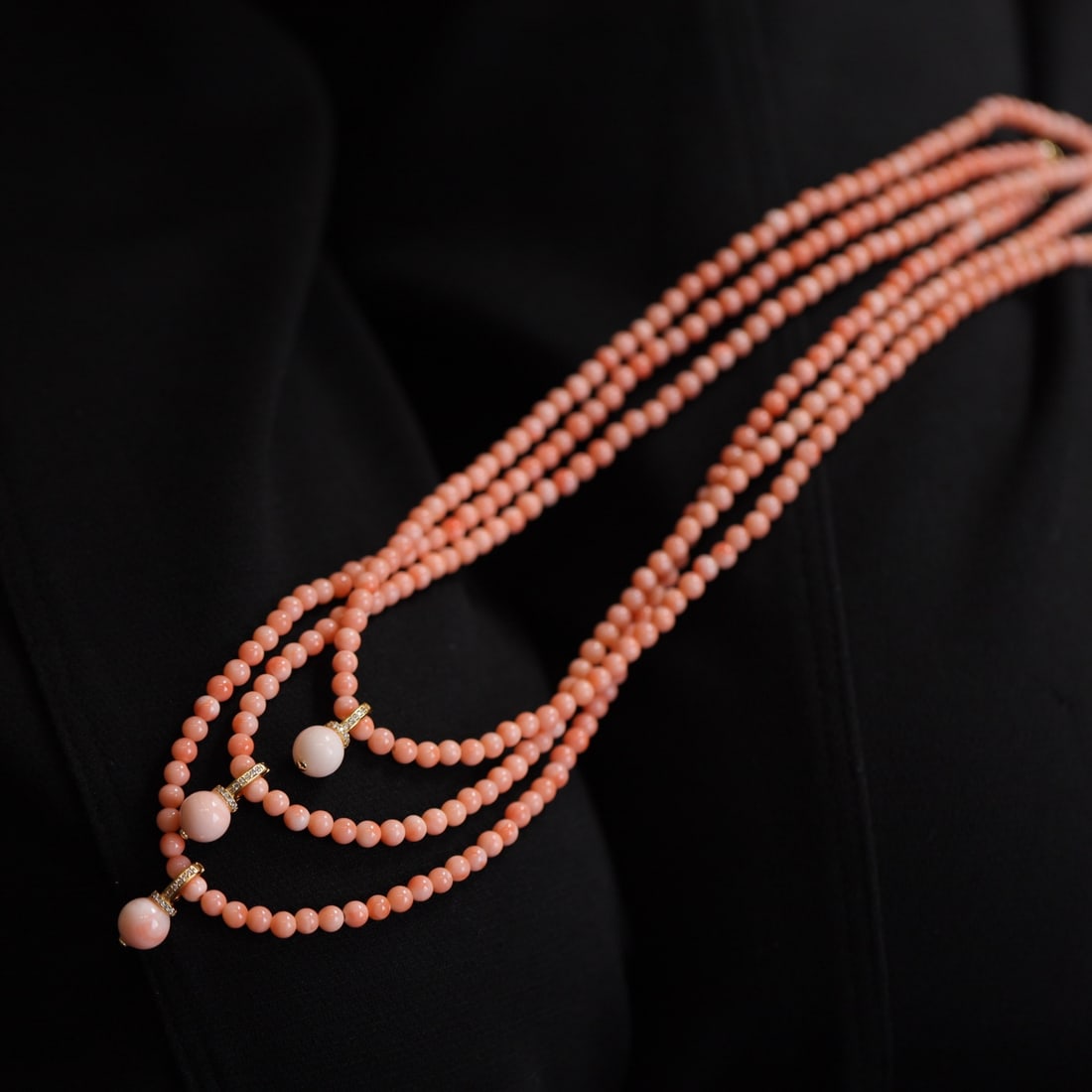 S925 Silver Natural Pink Coral Necklace - 3