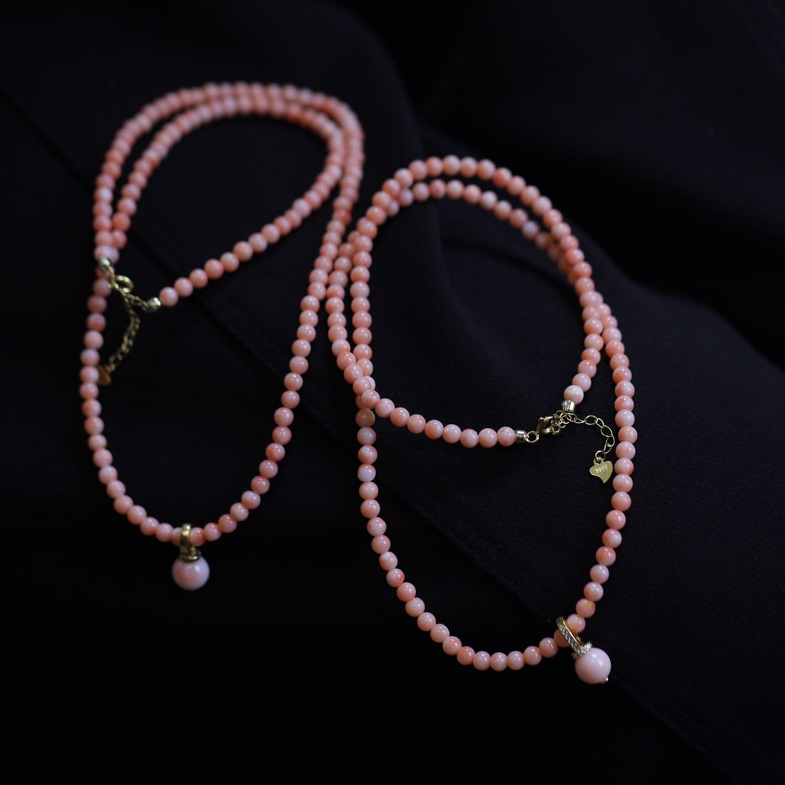 S925 Silver Natural Pink Coral Necklace - 5