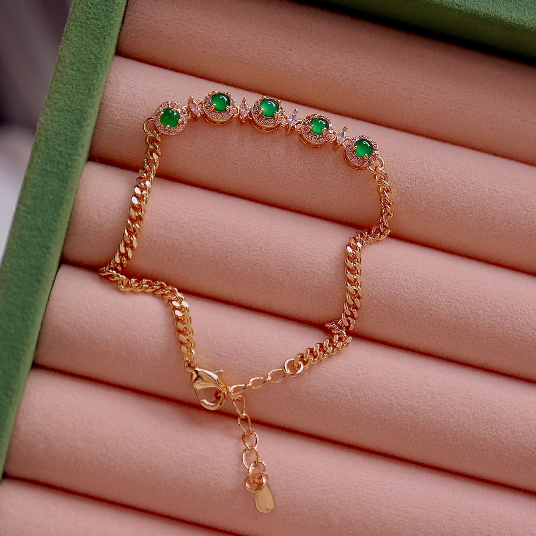 Natural jadeite bracelet - 6