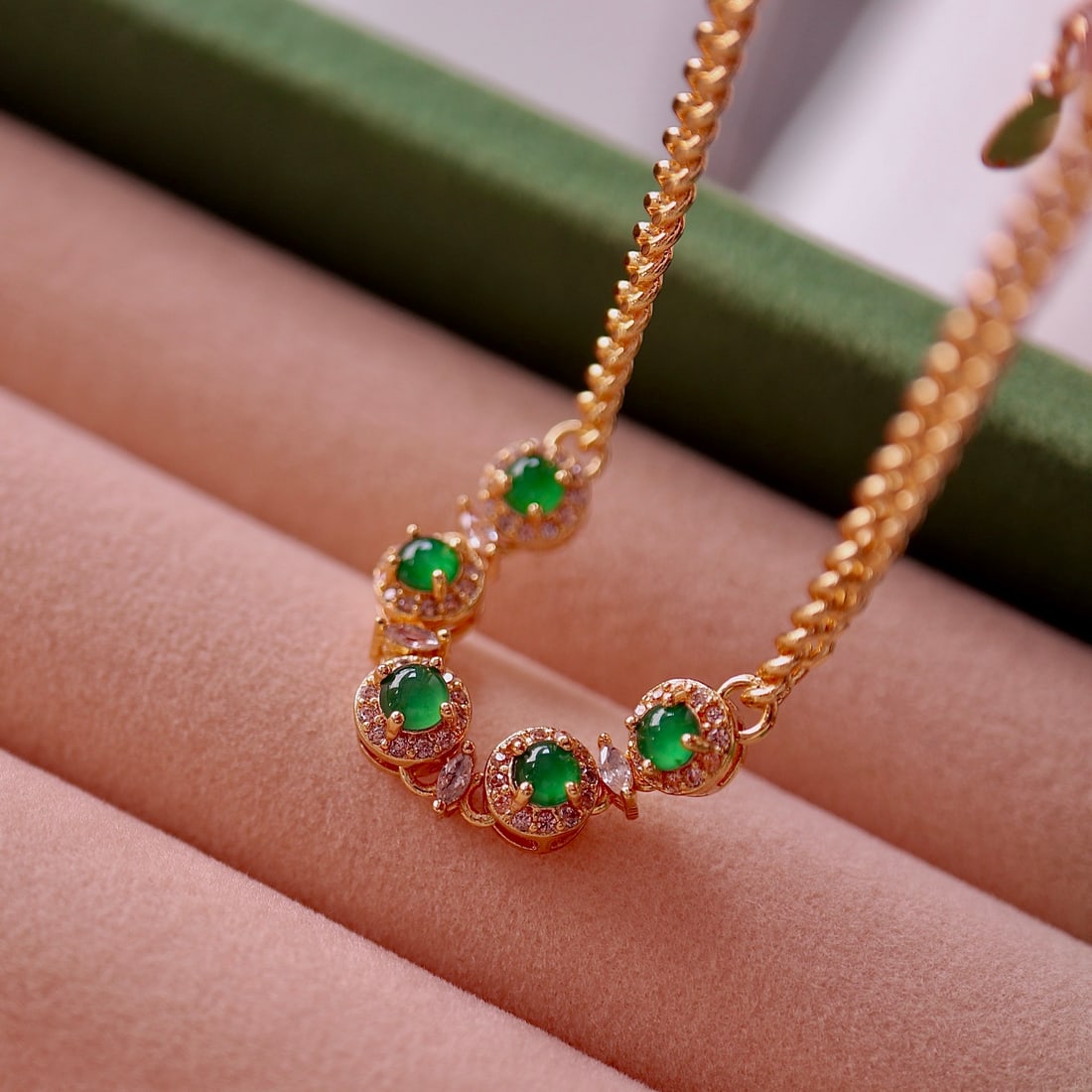 Natural jadeite bracelet - 7