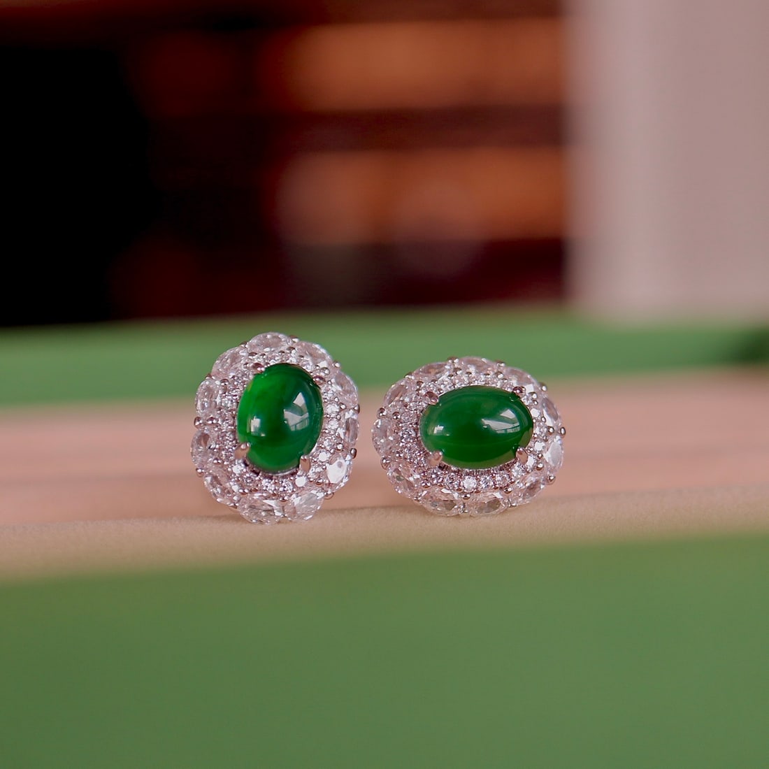 Natural Jade Earrings - 2