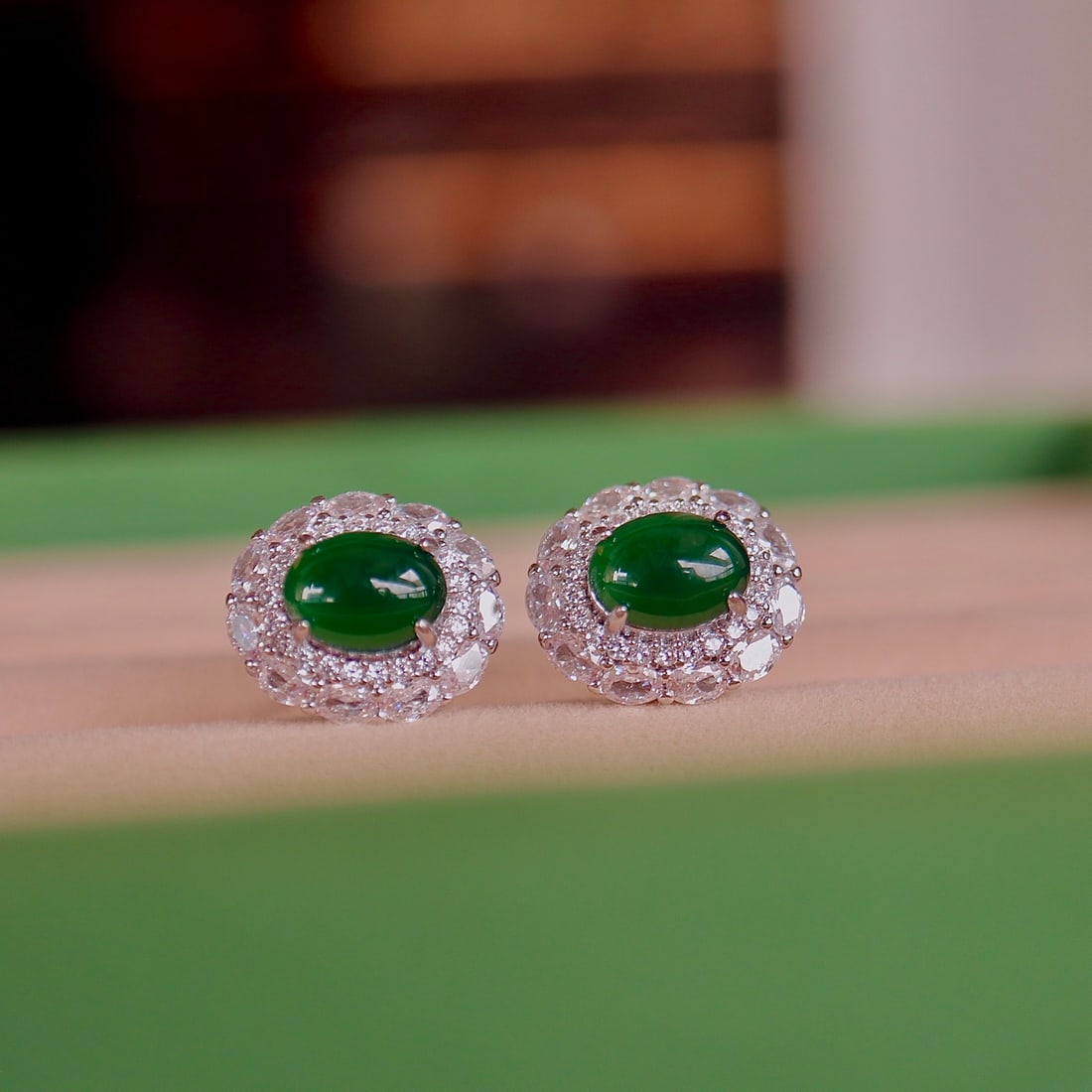 Natural Jade Earrings - 3